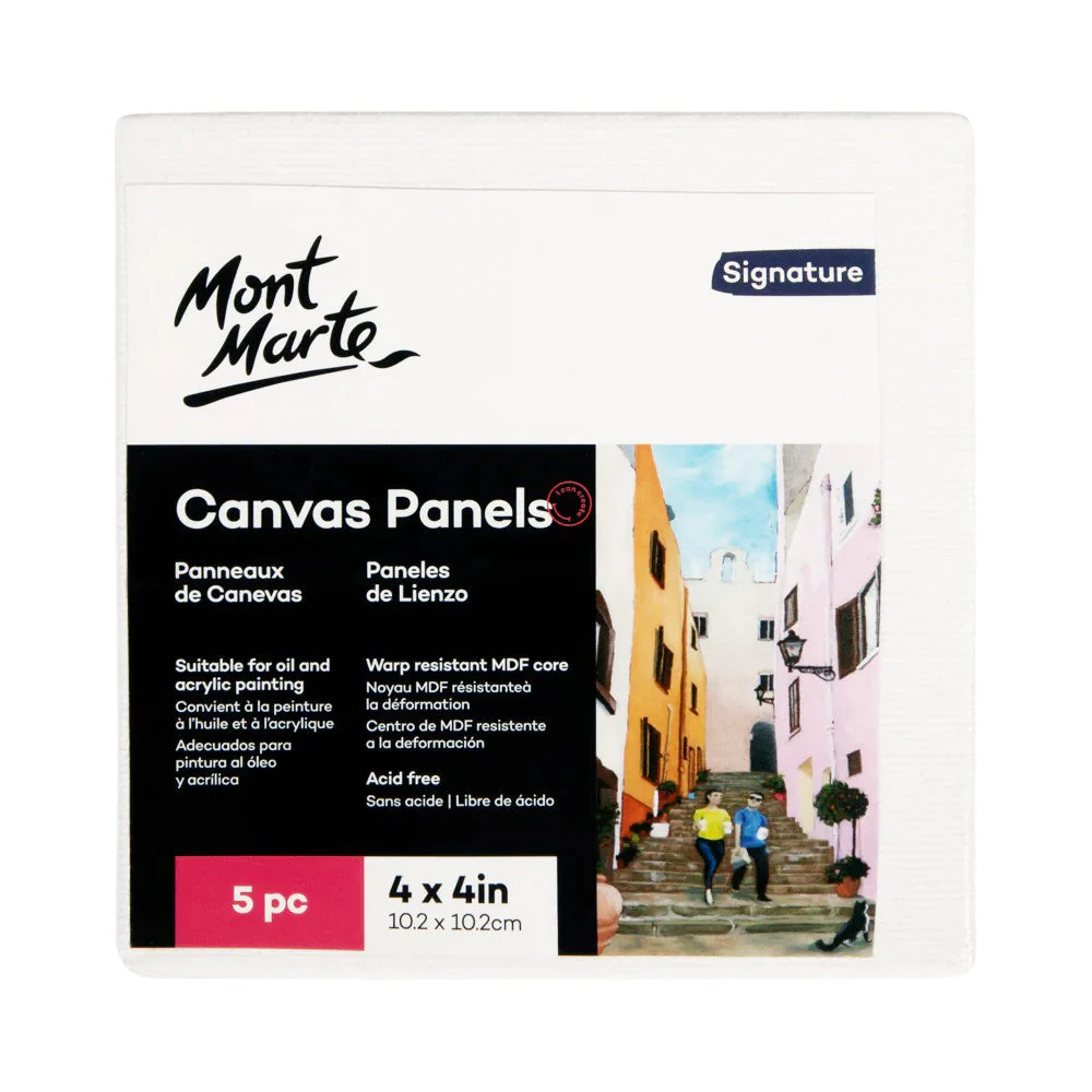 Canvas Panel 10 x 10cm - 5 Pack