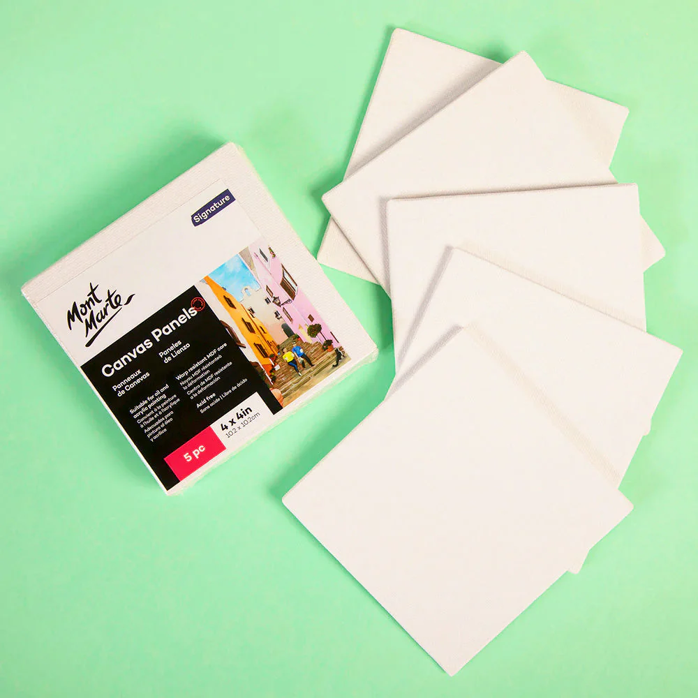 Canvas Panel 10 x 10cm - 5 Pack - Image 3