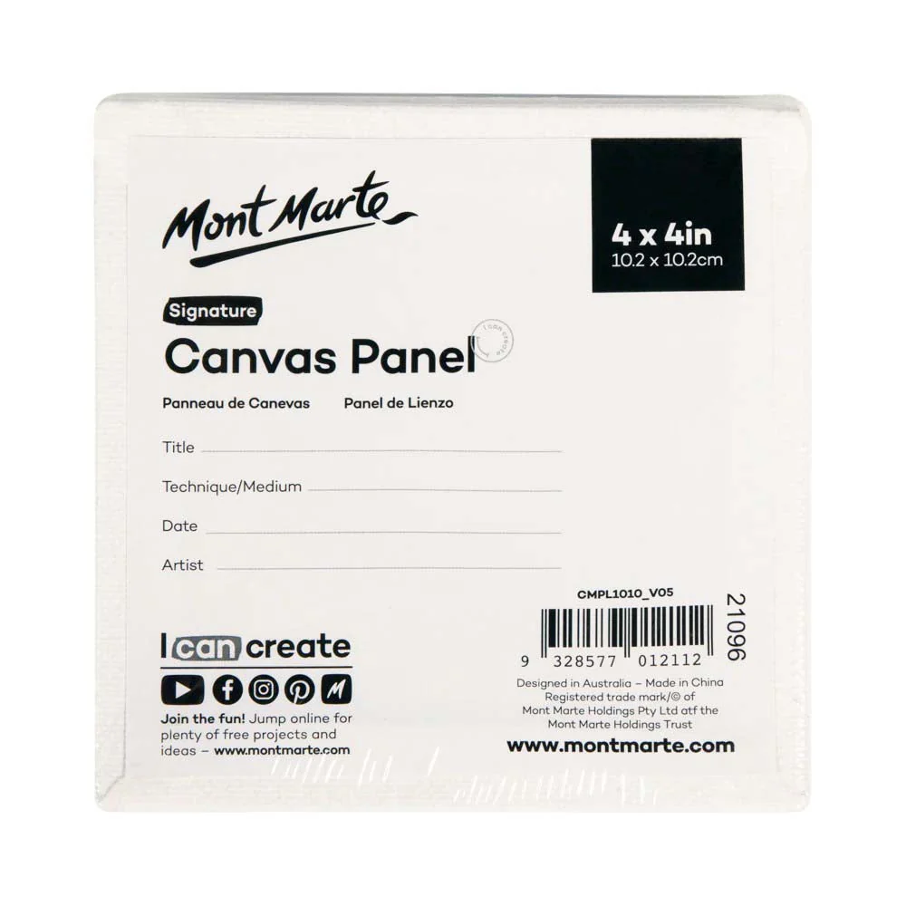 Canvas Panel 10 x 10cm - 5 Pack - Image 4