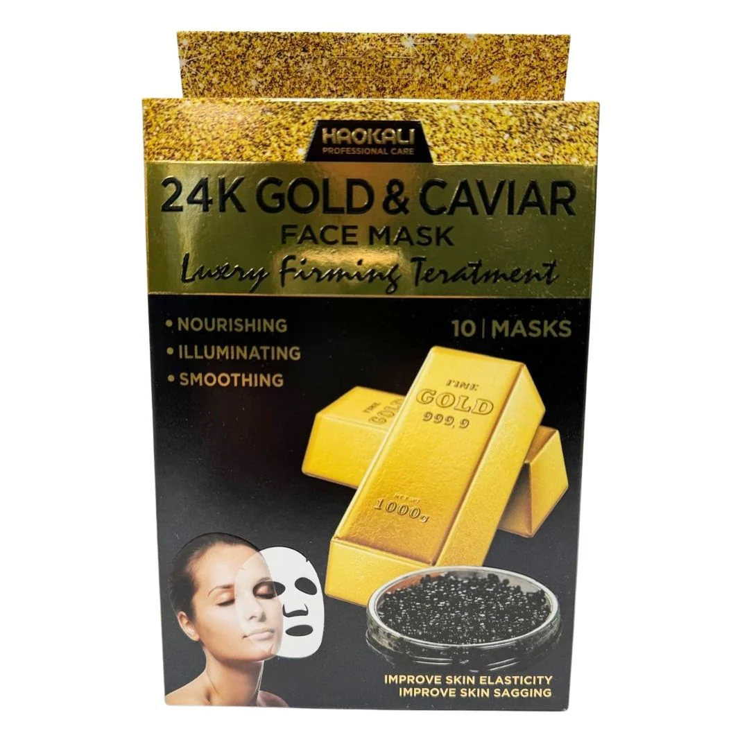 Face Mask - 24K Gold & Caviar Firming Treatment 10 Pack - Image 2