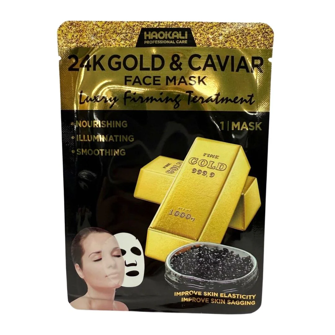 Face Mask - 24K Gold & Caviar Firming Treatment 10 Pack - Image 4
