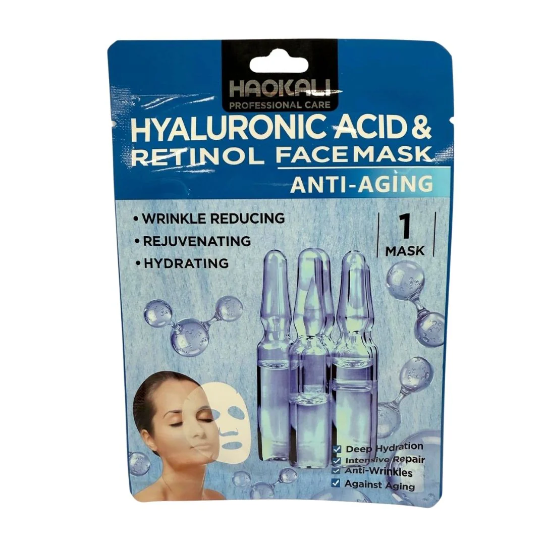 Face Mask - Hyaluronic Acid & Retinol Anti-Ageing Treatment 10 Pack - Image 4