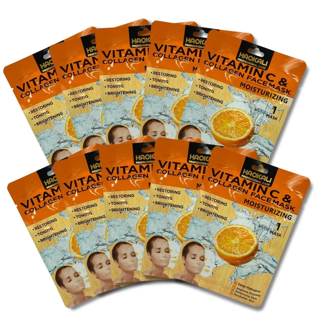 Face Mask - Vitamin C & Collagen Moisturising Treatment 10 Pack
