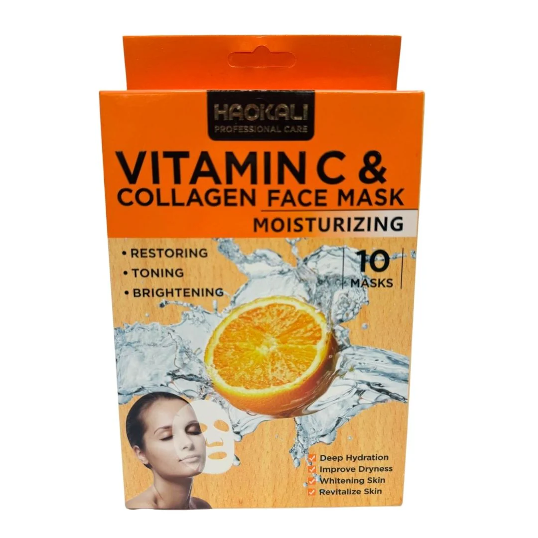 Face Mask - Vitamin C & Collagen Moisturising Treatment 10 Pack - Image 2