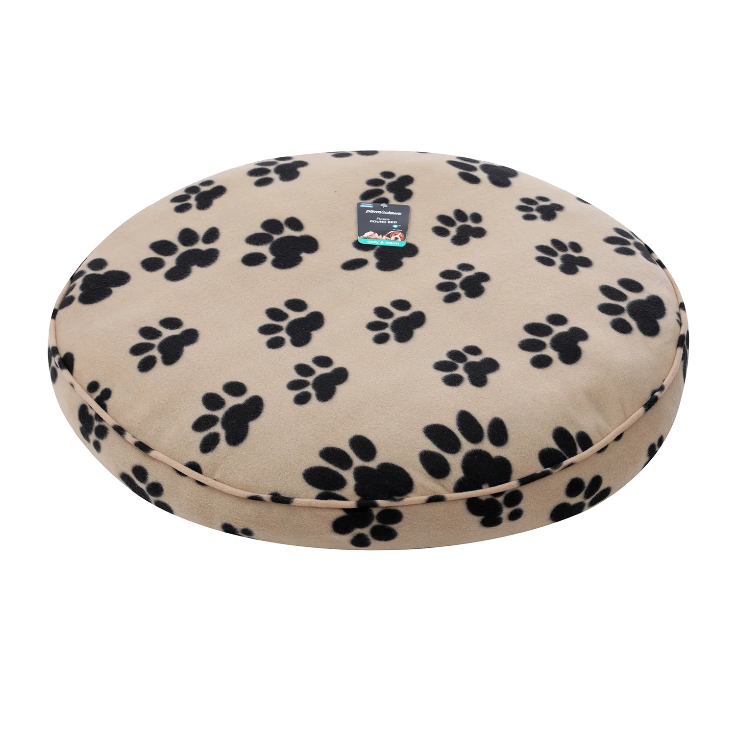 Fleece Pet Bed Round 80cm - 4 Designs - Image 3