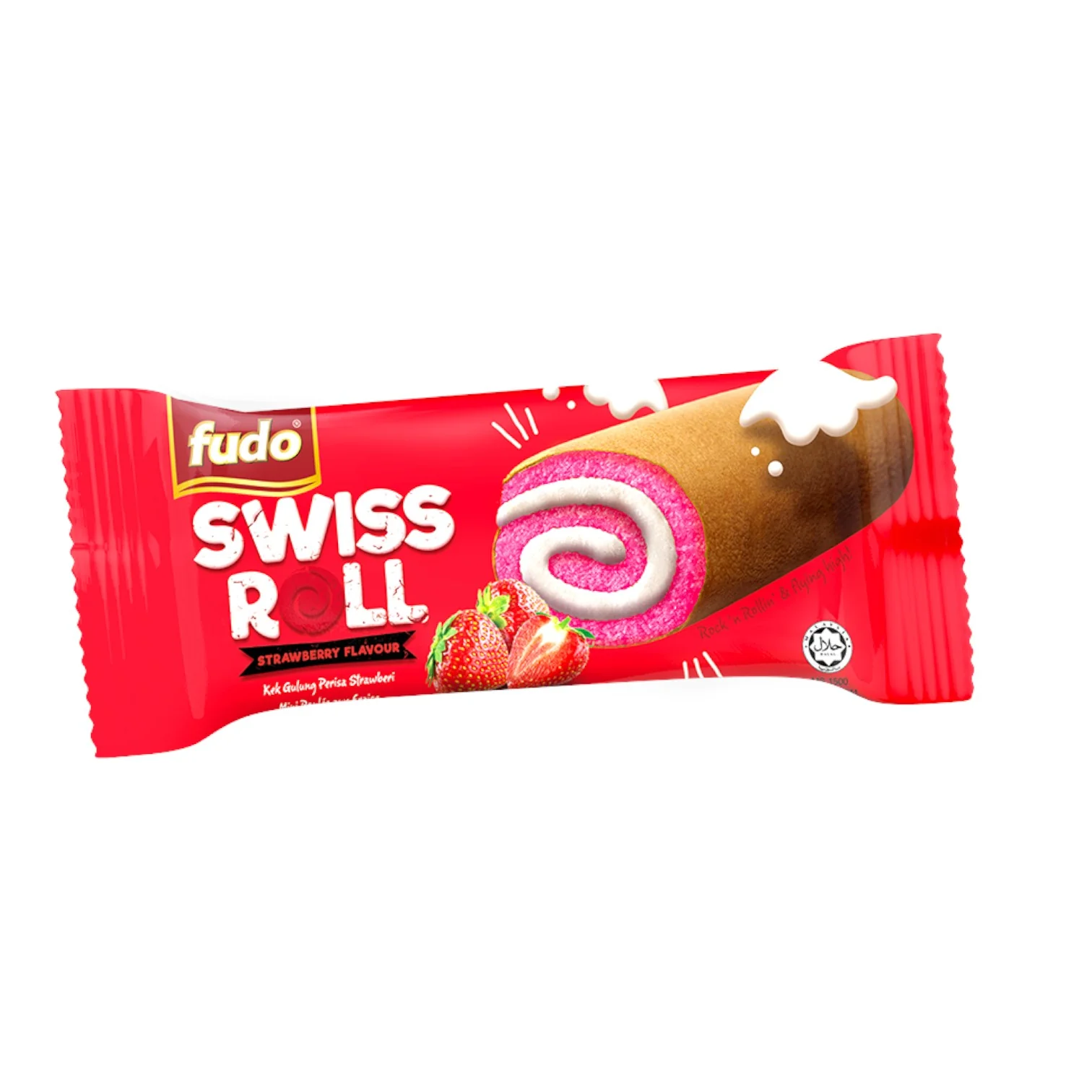 Fudo Swiss Roll - Strawberry - 24 Pack