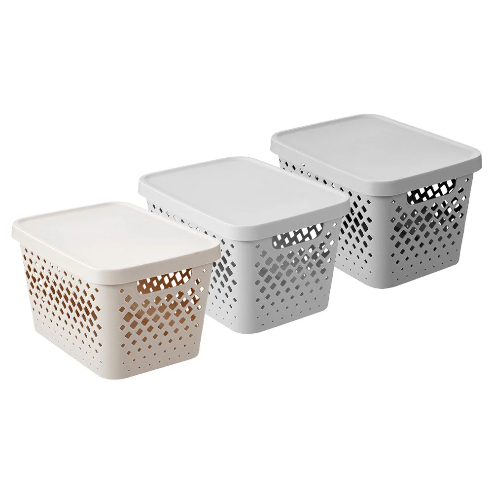 Kept Diamond Storage Basket Lidded 16L - Image 3