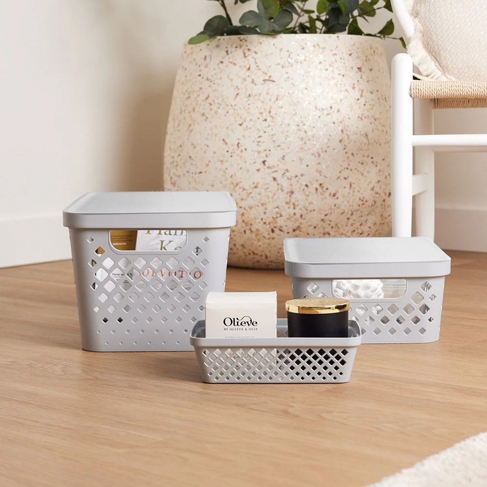 Kept Diamond Storage Basket Lidded 16L - Image 4