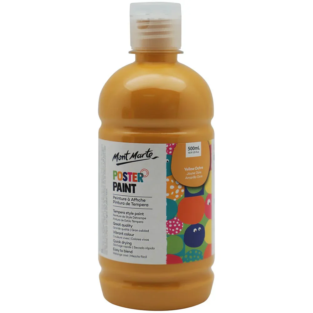 Kids Poster Paint Yellow Ochre 500ml