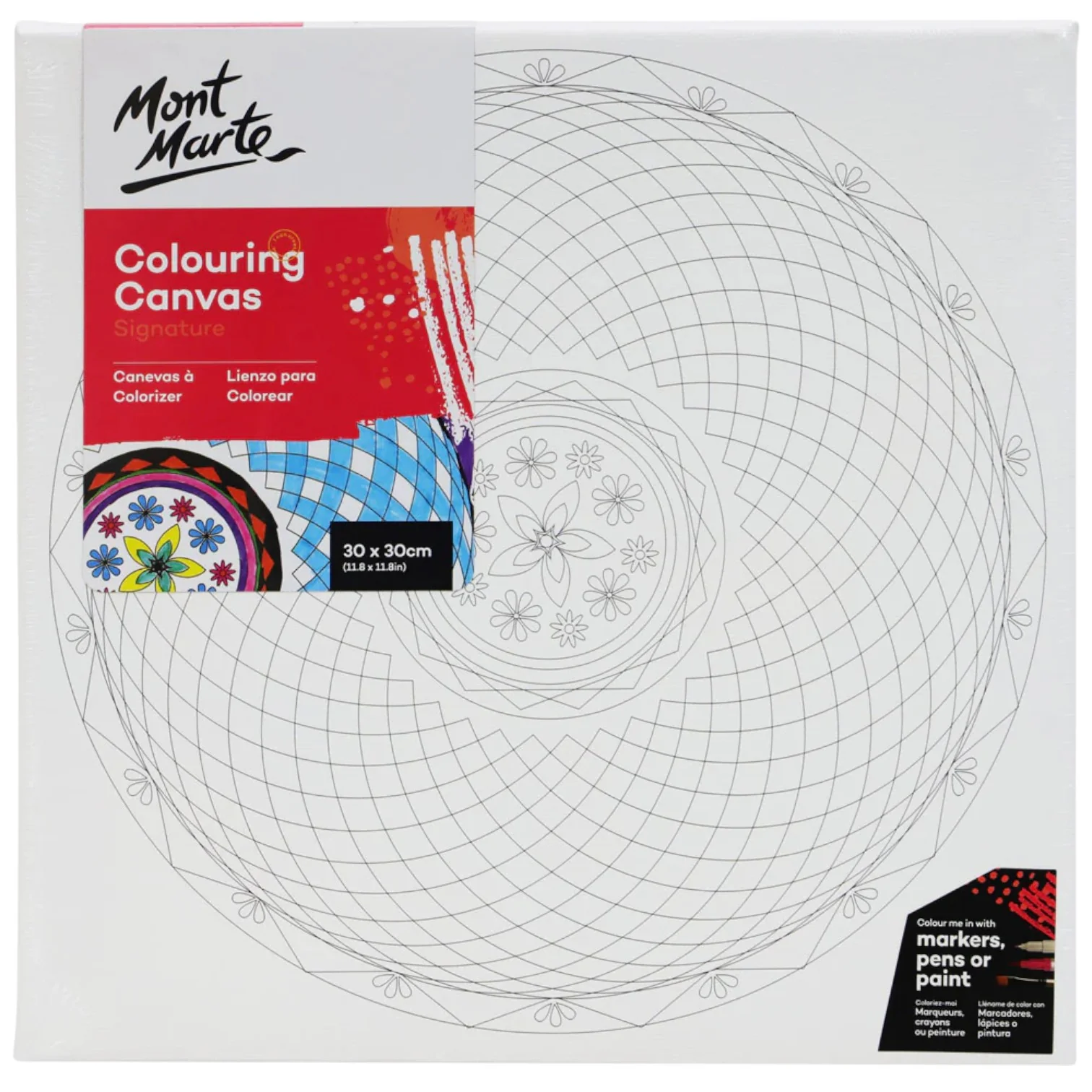 DIY Colouring Canvas 30 x 30cm - Image 2