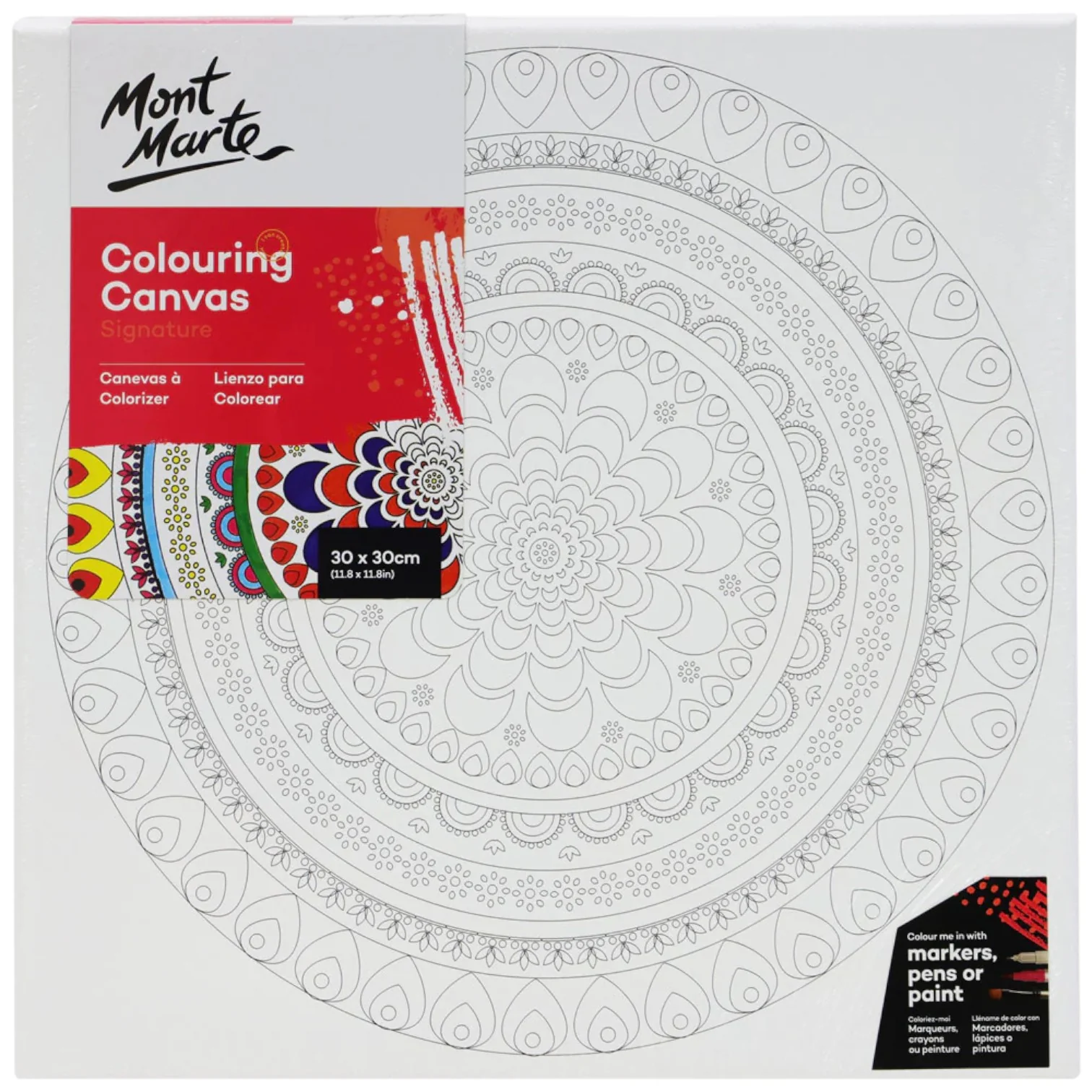 DIY Colouring Canvas 30 x 30cm - Image 3