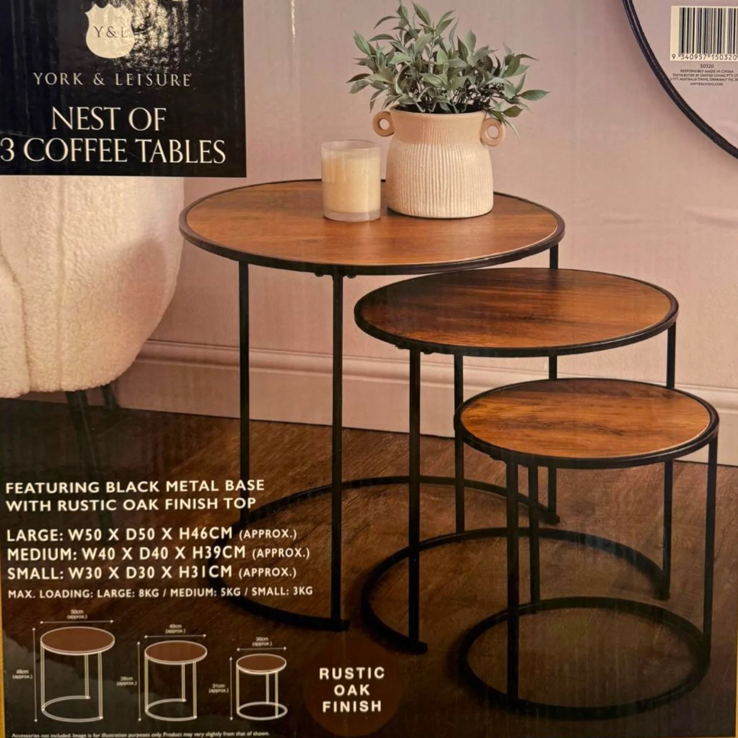 Nested Side Table Set - 3 Piece - Image 2
