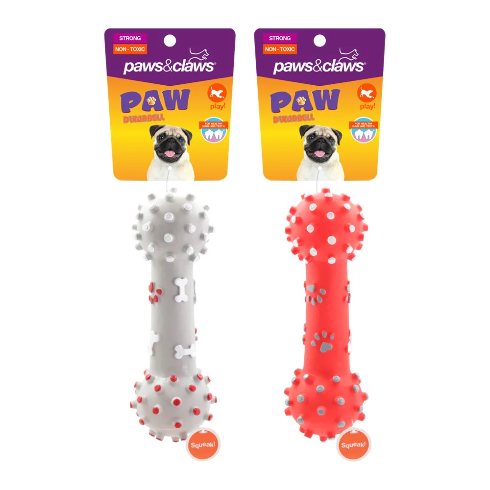 Paw Print Dumbbell Pet Toy - Image 2