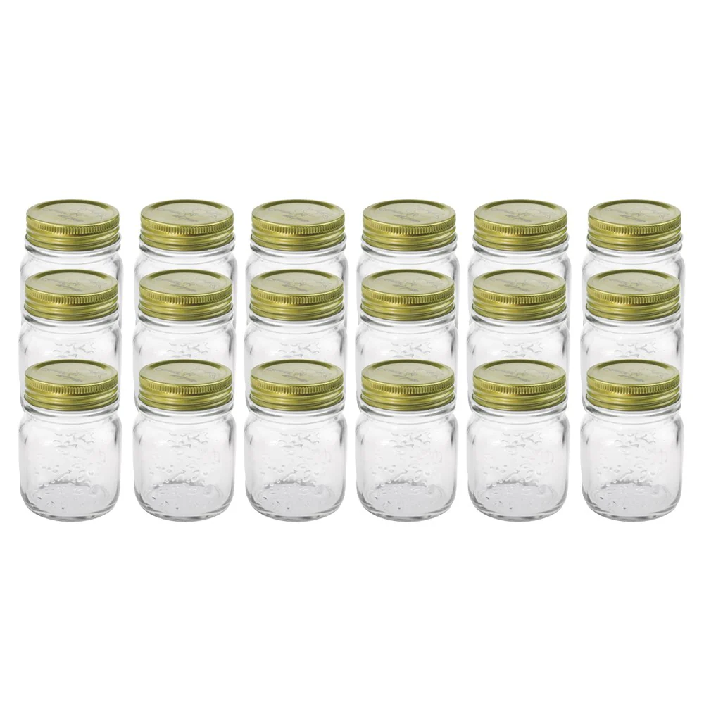 Roma Clear Glass Conserve Jar 200ml - 18 Pack
