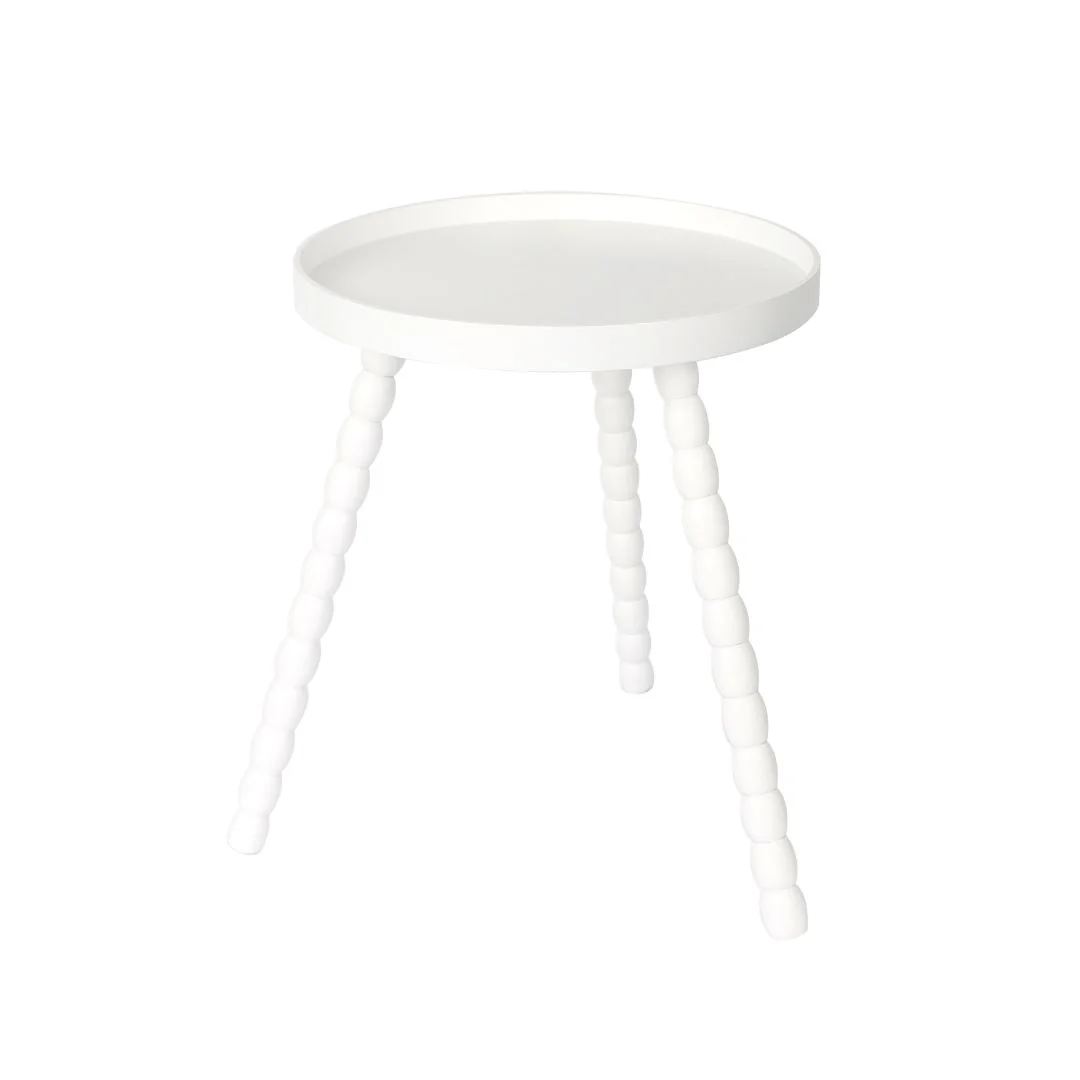 Round Side Table - Scalloped Edge