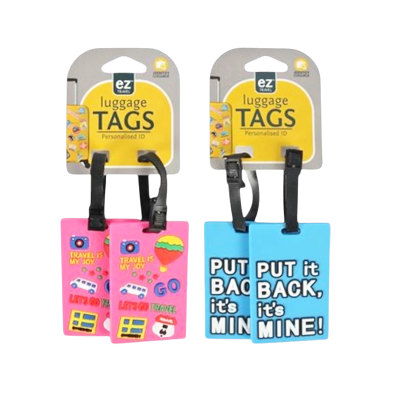 Silicone Luggage Tags Pk 2