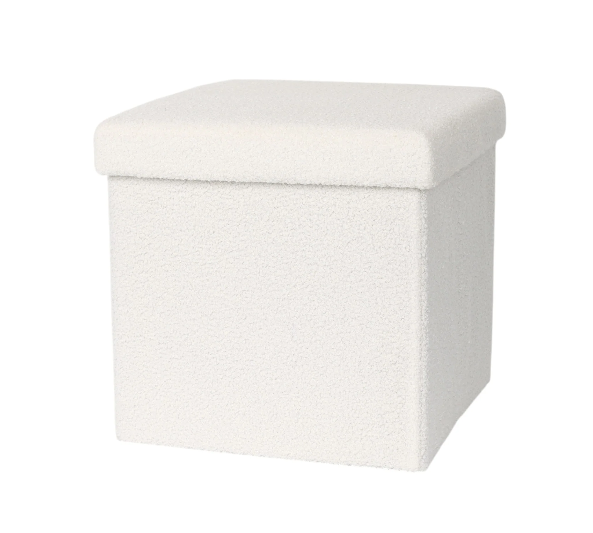 Square Folding Ottoman - Boucle Fabric