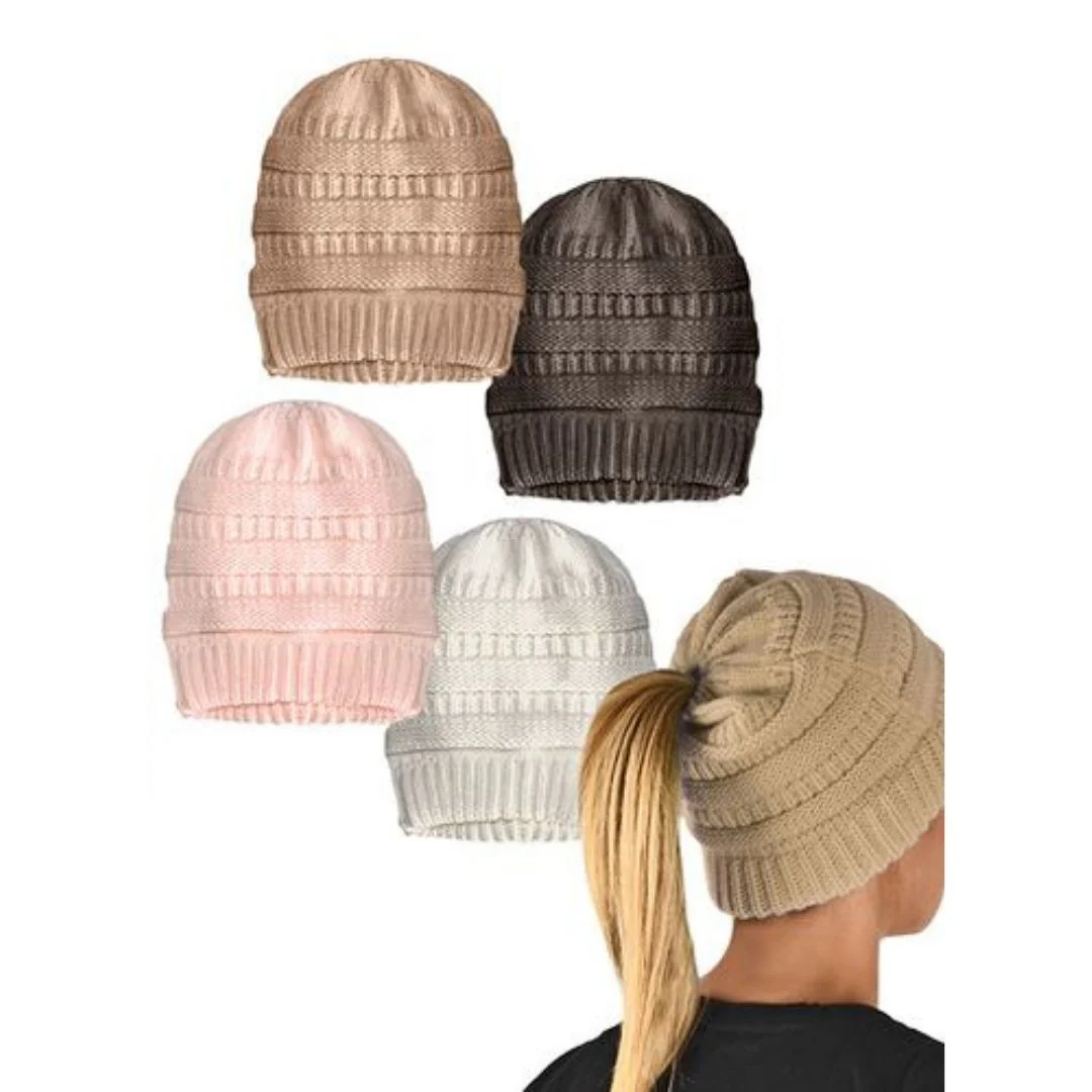 Women’s Ponytail Beanie - Assorted - Image 2