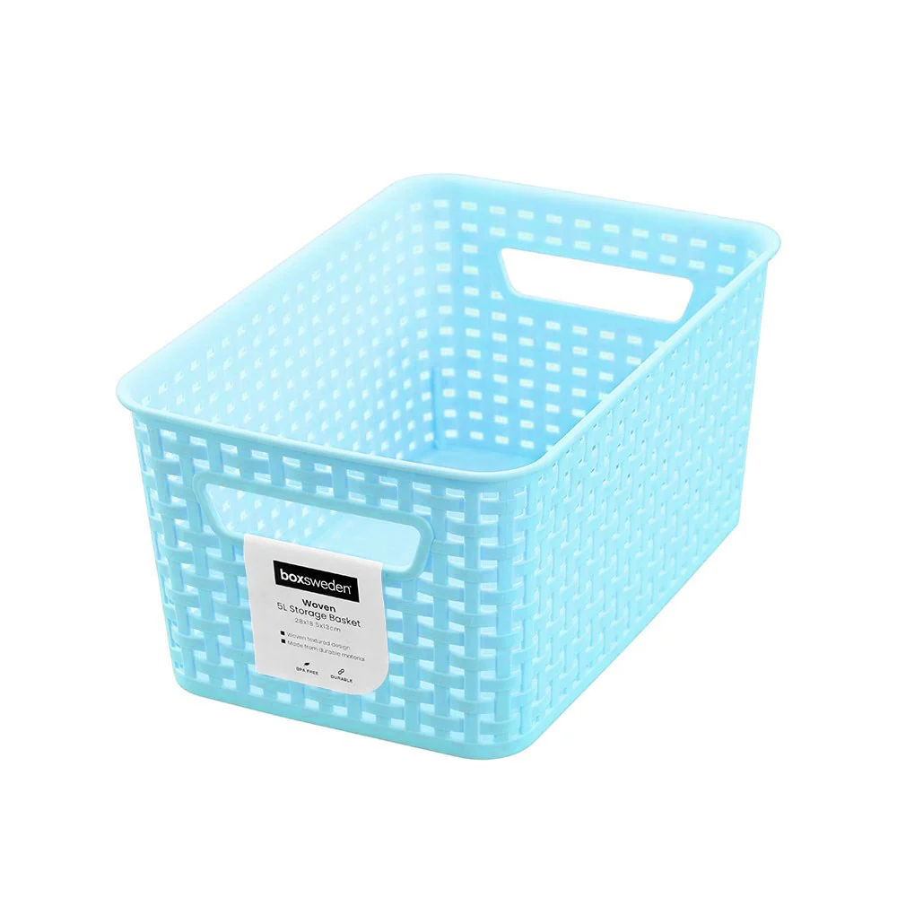 Woven Pastel Basket 18.5 x 28 x 13cm - Image 4