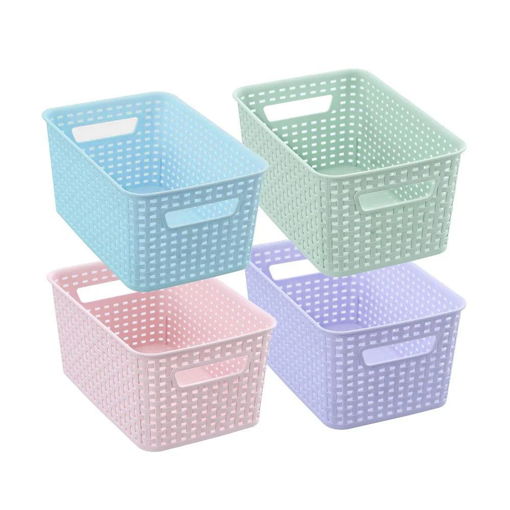 Woven Pastel Basket 18.5 x 28 x 13cm - Image 5