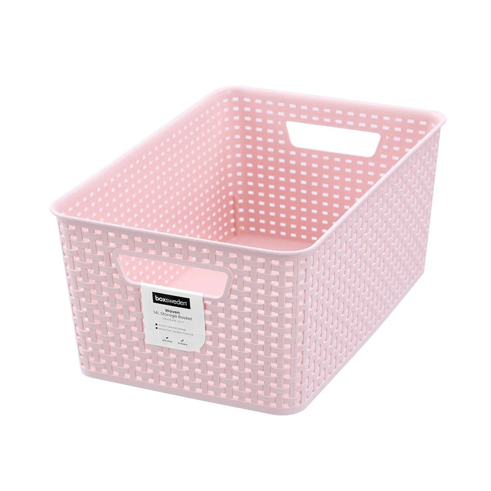 Woven Pastel Basket 26 x 39 x 16.5cm - Image 2
