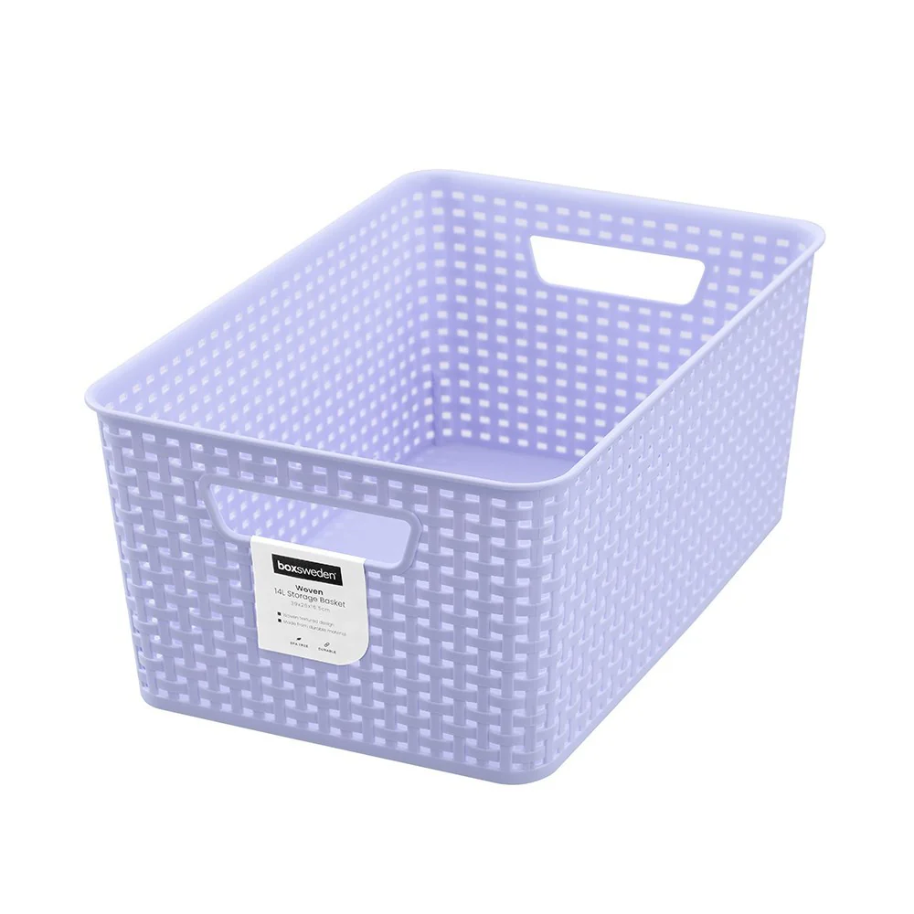 Woven Pastel Basket 26 x 39 x 16.5cm - Image 3