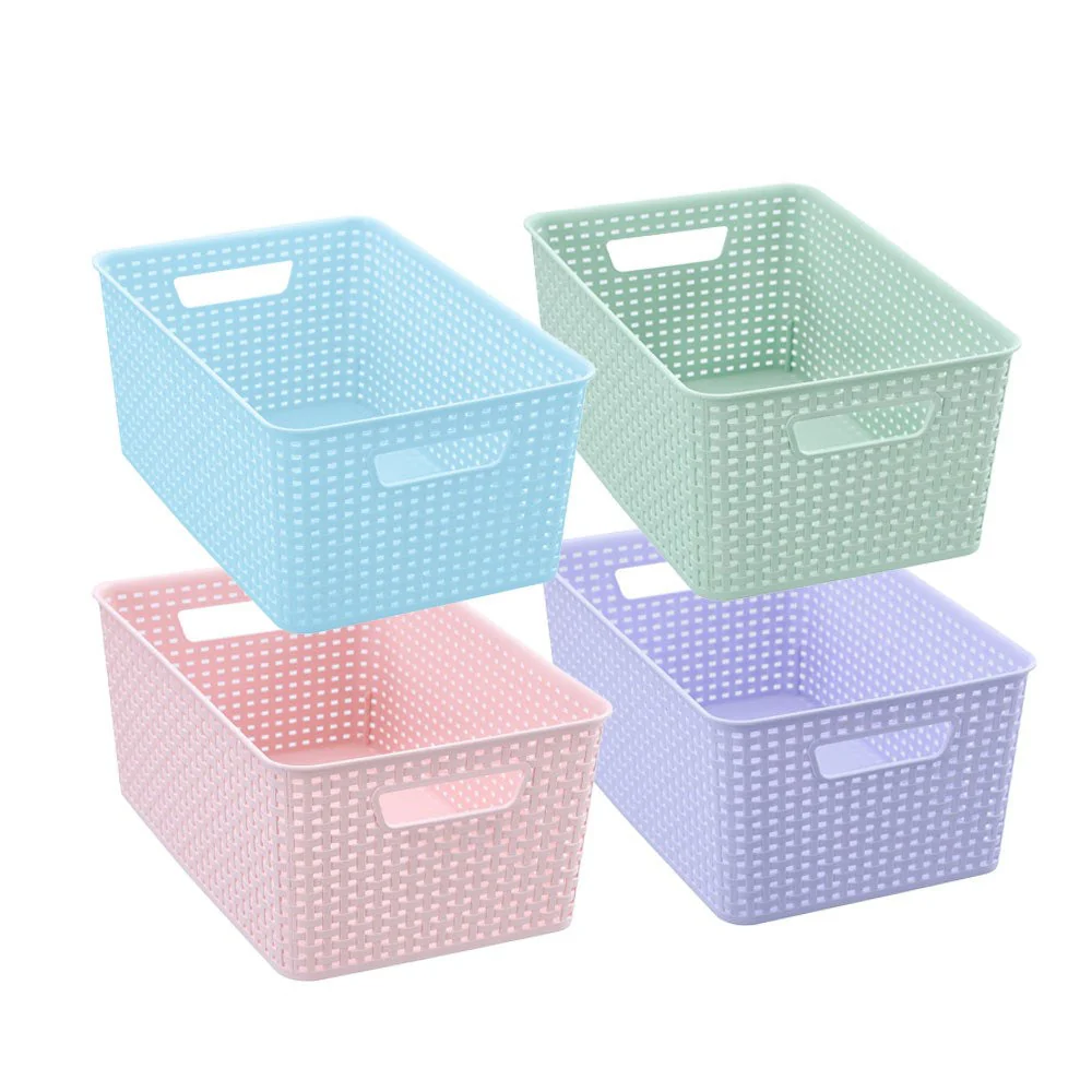 Woven Pastel Basket 26 x 39 x 16.5cm - Image 5
