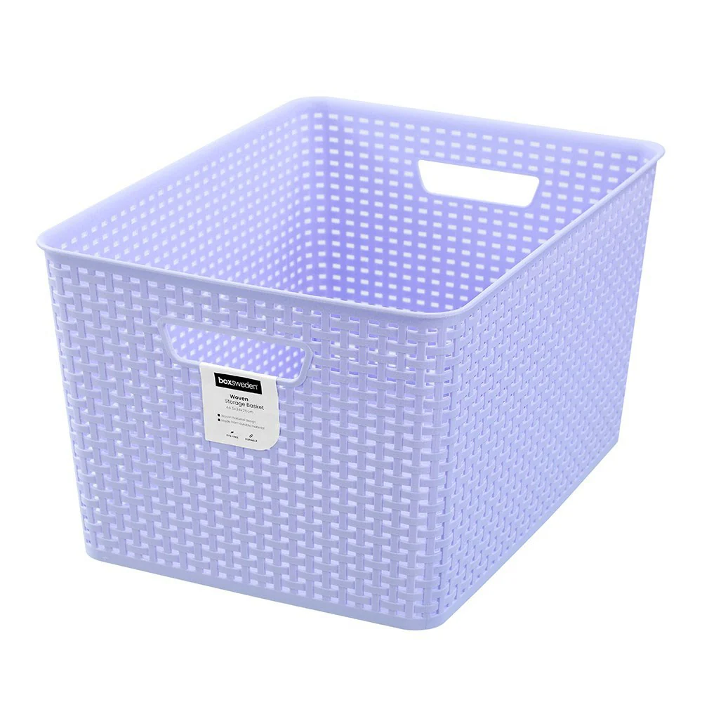 Woven Pastel Basket 28.5 x 41.5 x 22cm - Image 3