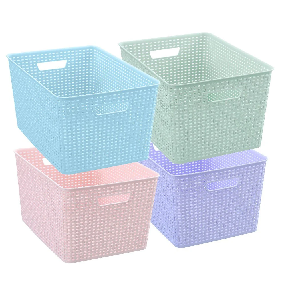 Woven Pastel Basket 34 x 44 x 25cm - Image 5